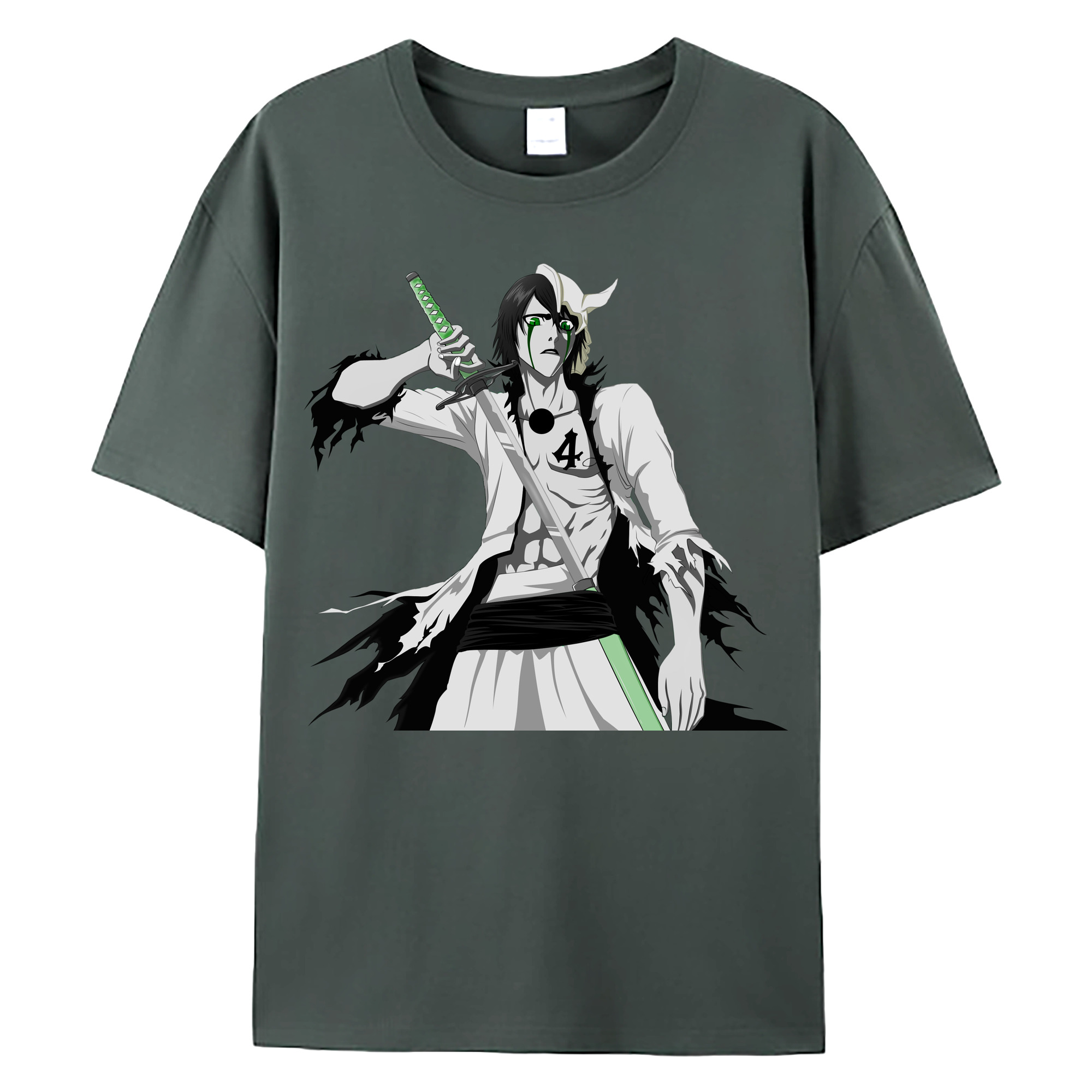 （画像用） ブリーチ ウルキオラ·シファー BLEACH Ulquiorra cifer 綿100％ メンズ半袖Tシャツ｜肌触りやわらか＆通気性